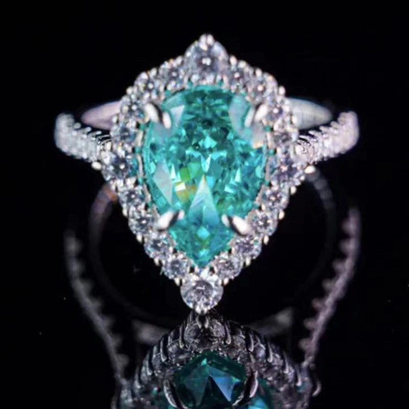 Luxury Full-Diamond Waterdrop Pear-Shaped Ring