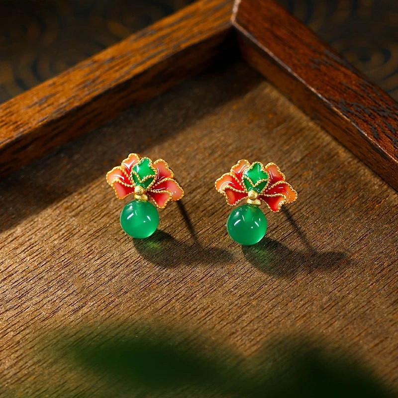 Light Luxury Silver Needle Earrings For Women