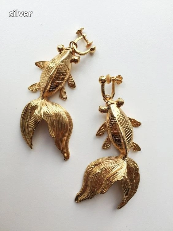 Earrings Alloy Goldfish Versatile