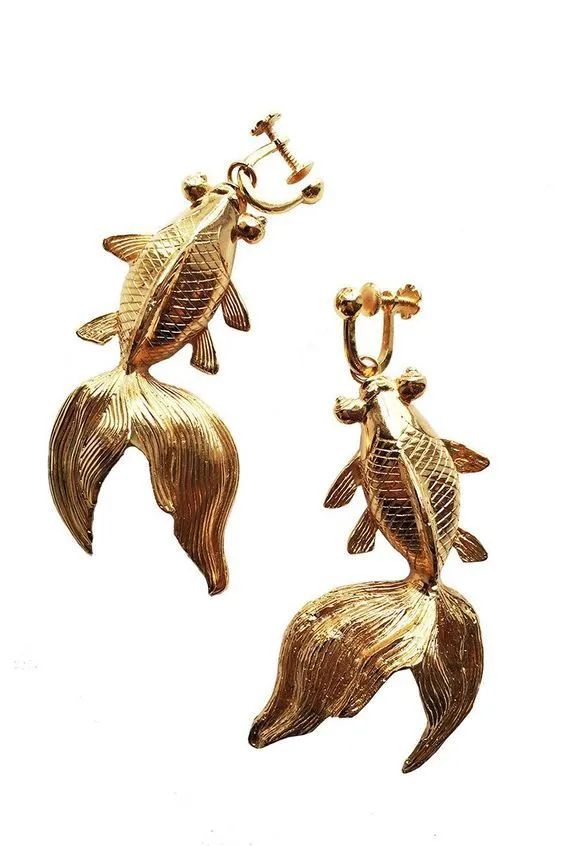Earrings Alloy Goldfish Versatile
