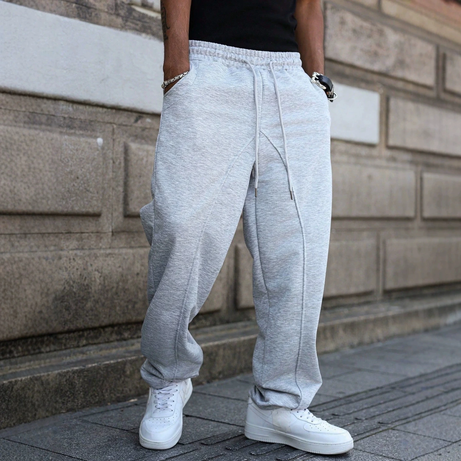 Men's Solid-Colored Comfortable Jogger Sweatpants