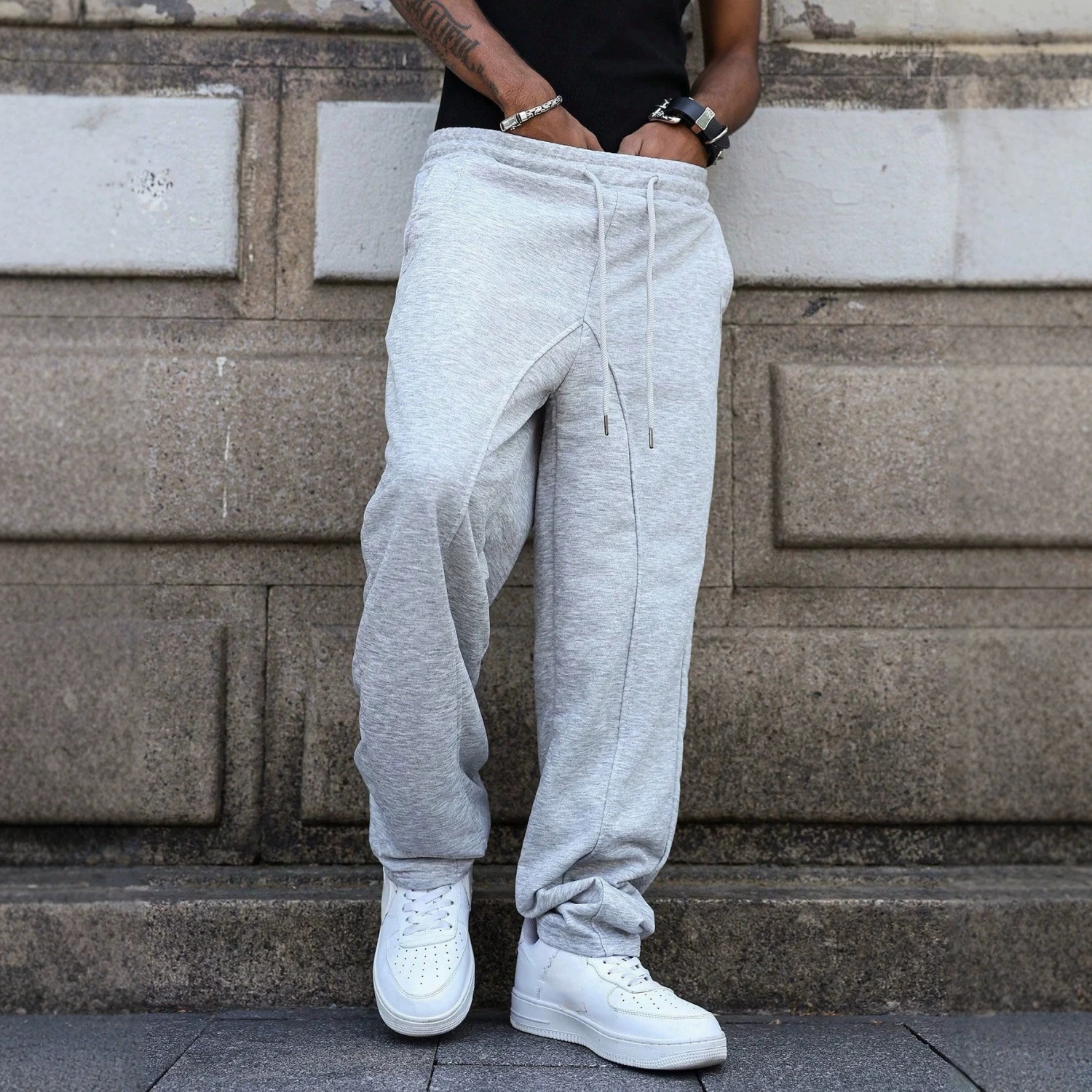 Men's Solid-Colored Comfortable Jogger Sweatpants