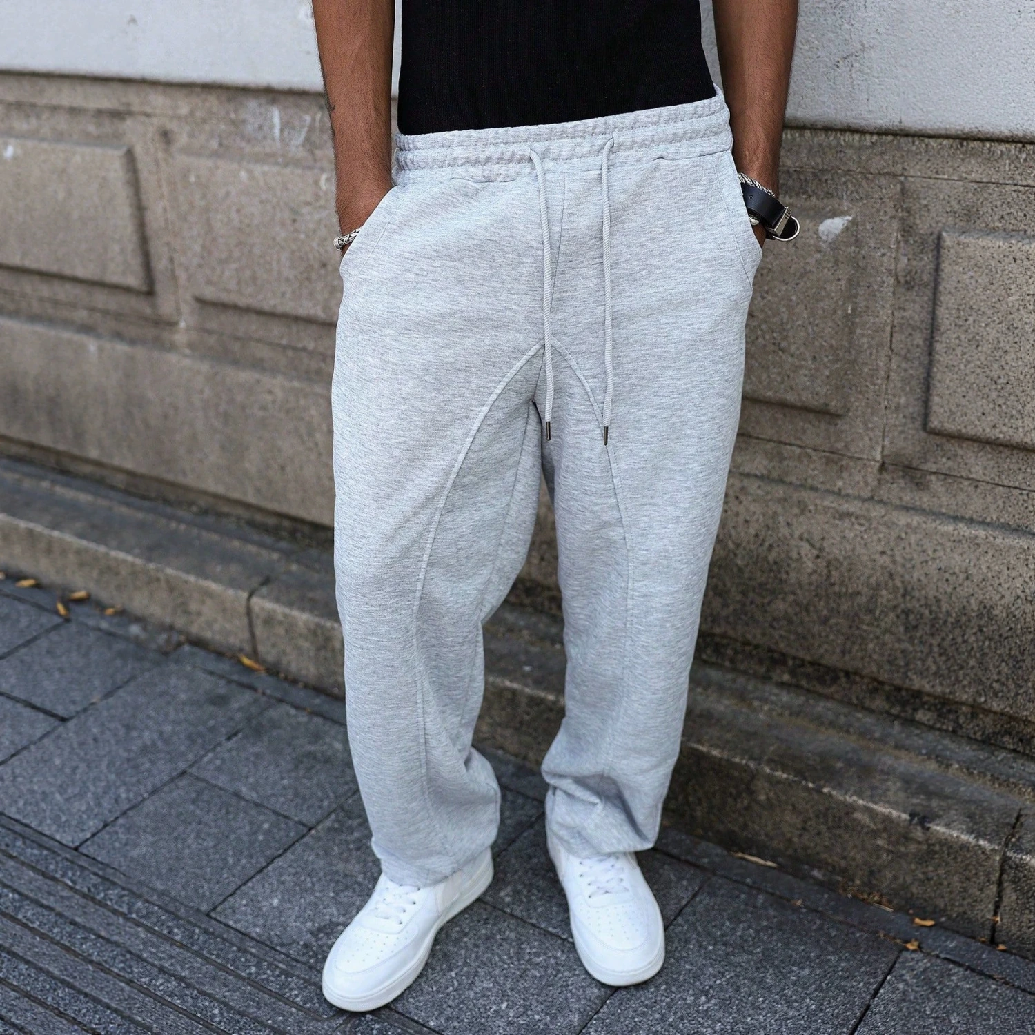 Men's Solid-Colored Comfortable Jogger Sweatpants