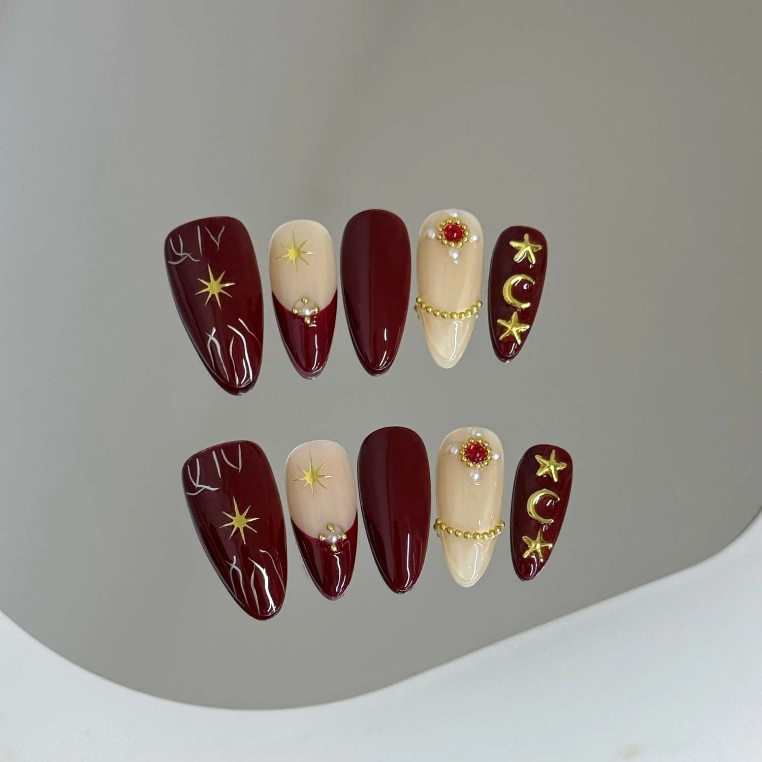 Handmade Nail Tips For Salon Use Overseas Style Sweet Cool High-End And Seductively Alluring
