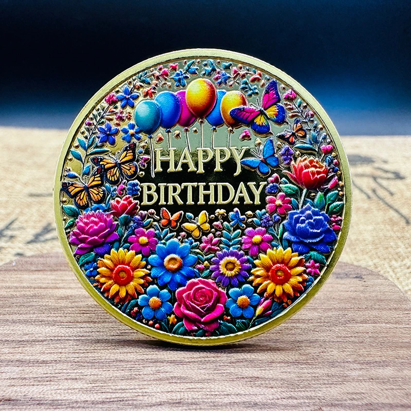 Plated Gold And Silver Baked-pain Colored Two-tone Commemorative Coin