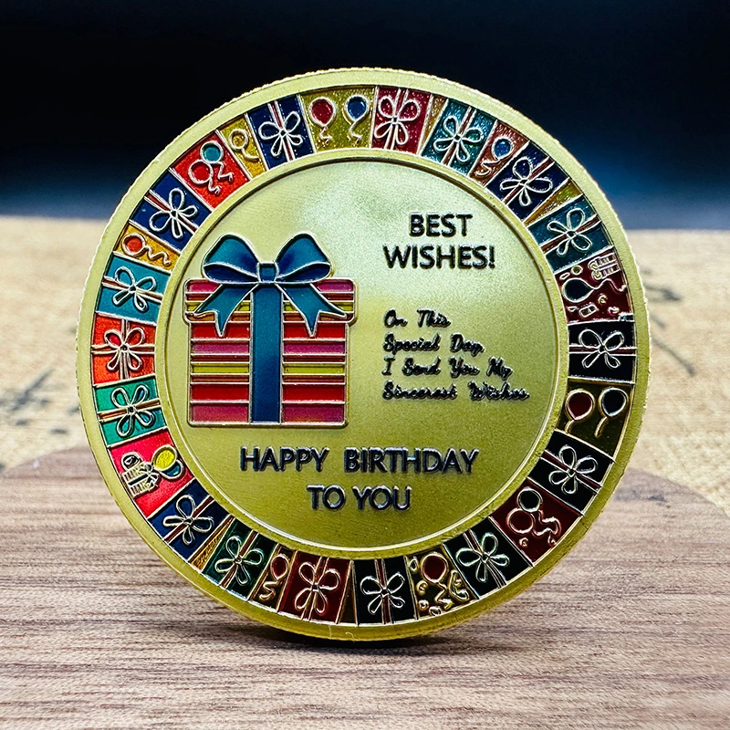 Plated Gold And Silver Baked-pain Colored Two-tone Commemorative Coin