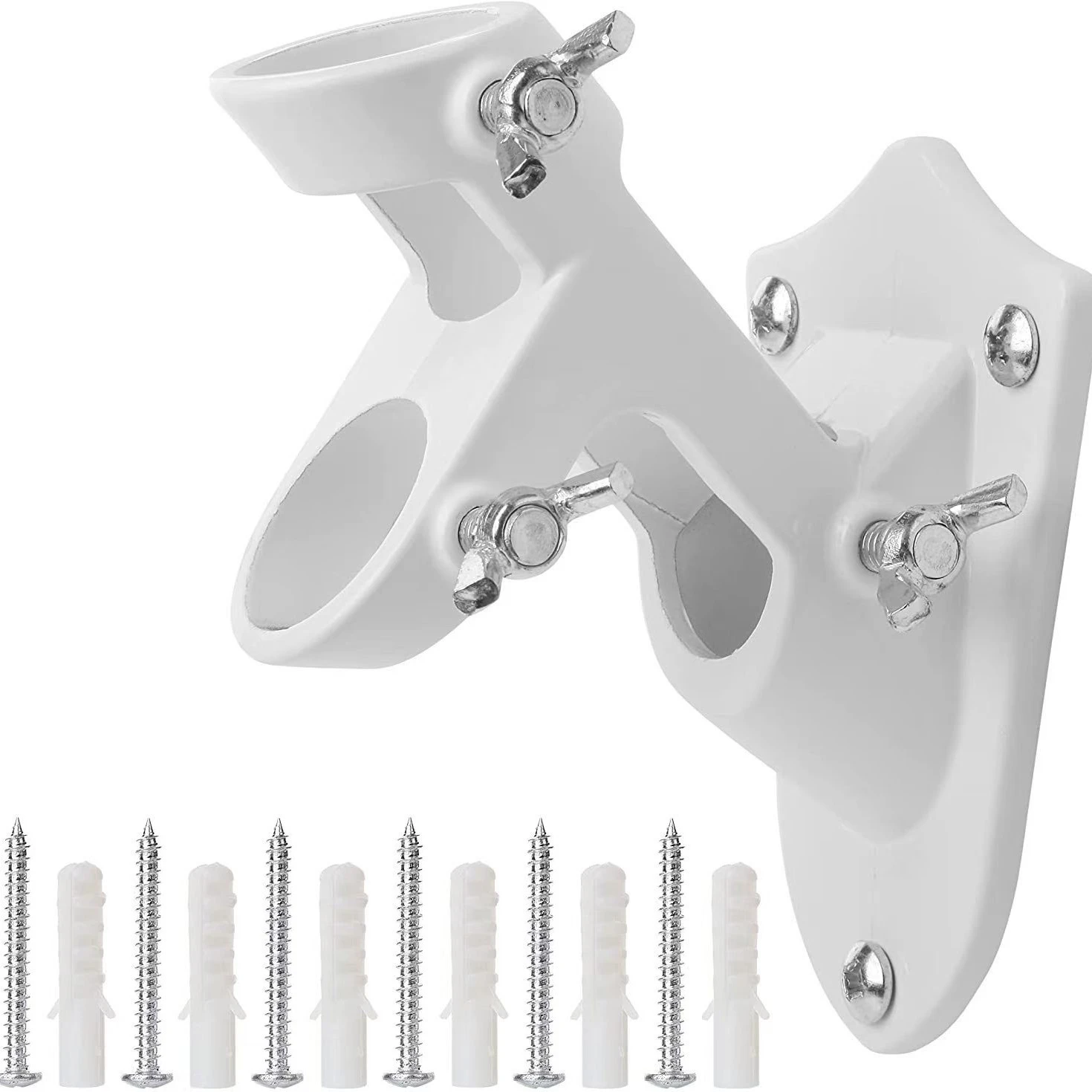 Double-hole 45-degree Aluminum Flagpole Mounting Angled Base