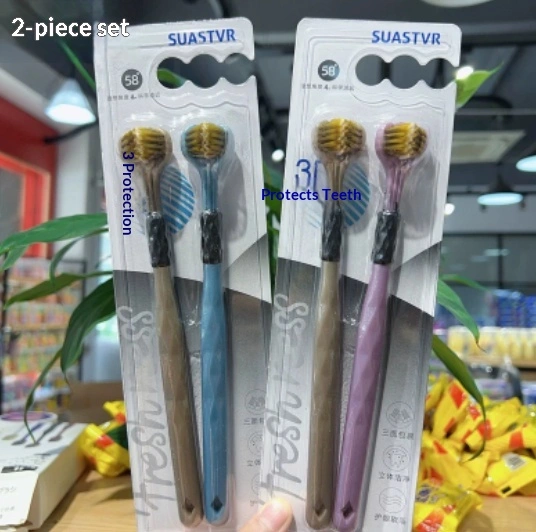 Three-sided Toothbrush Soft-bristle Toothbrush With 360-degree Bristle Coverage