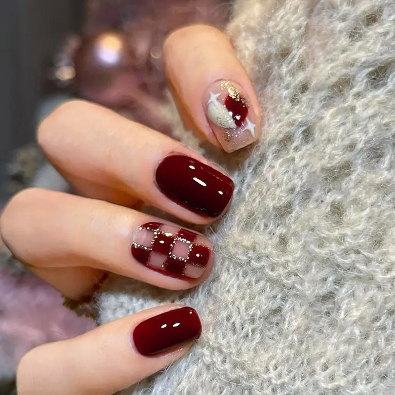 Pure And Seductive Style Nail Tips Finished False Nail Stickers