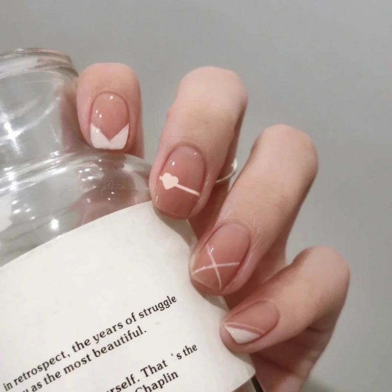 Pure And Seductive Style Nail Tips Finished False Nail Stickers