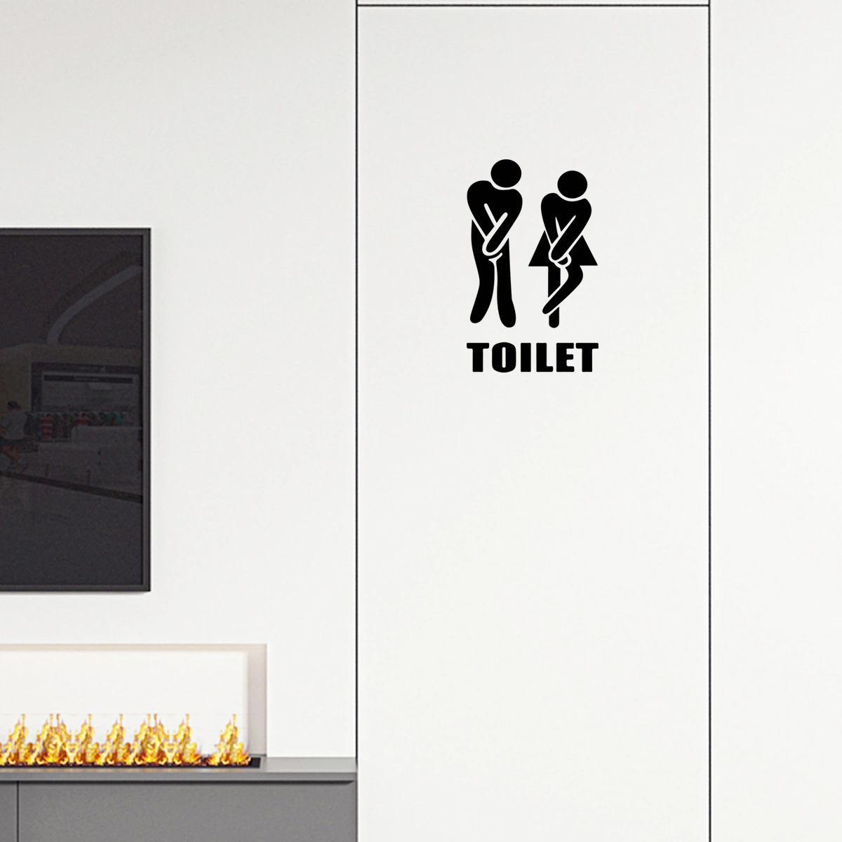 Personalized Gender Sign For Bathroom Door Creative Self-Adhesive Removable Door Sticker