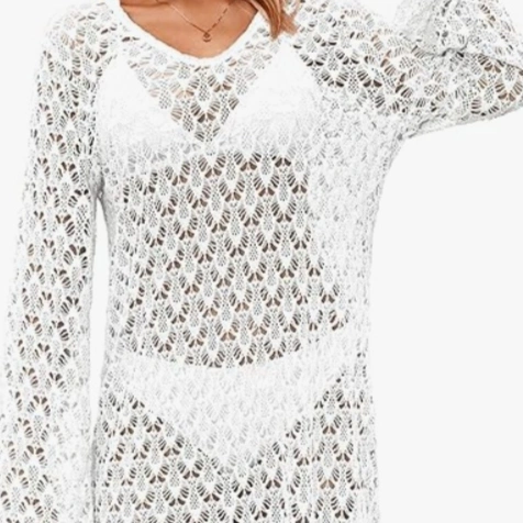 Summer Vacation 2026 V-neck Beach Cover-up Dress
