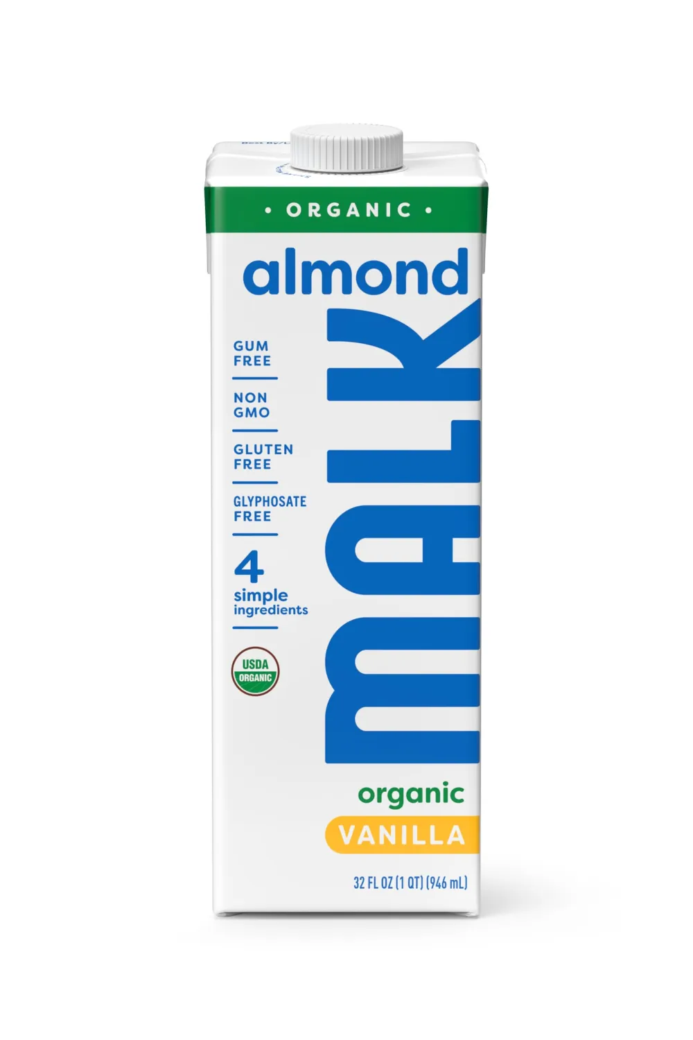Malk Organic Almond Milk Vanilla, 32 FZ