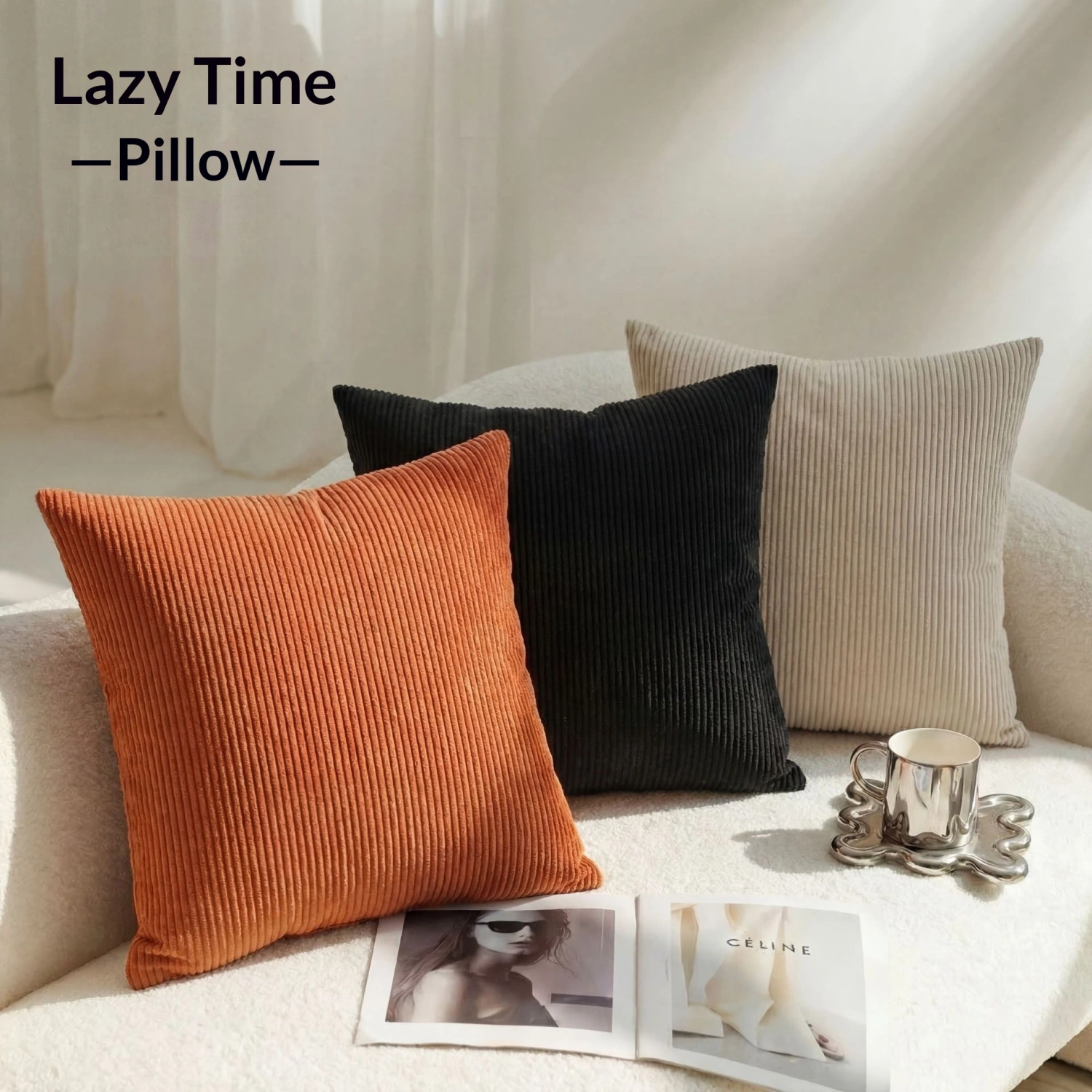 Corduroy Living Room Sofa And Bedside Backrest Cushionsthrow Pillows