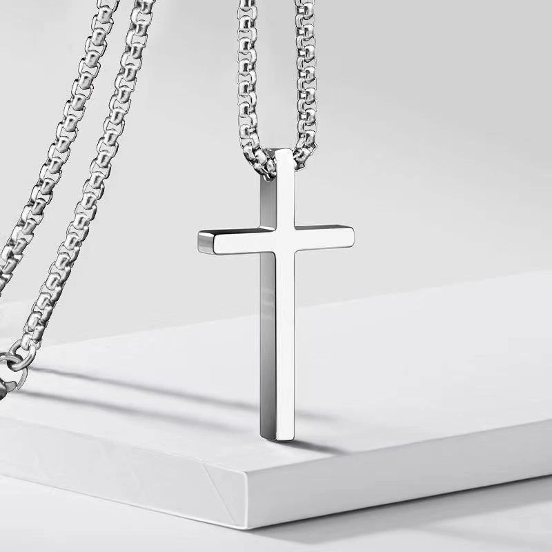 Men's Versatile Long Cross Necklace