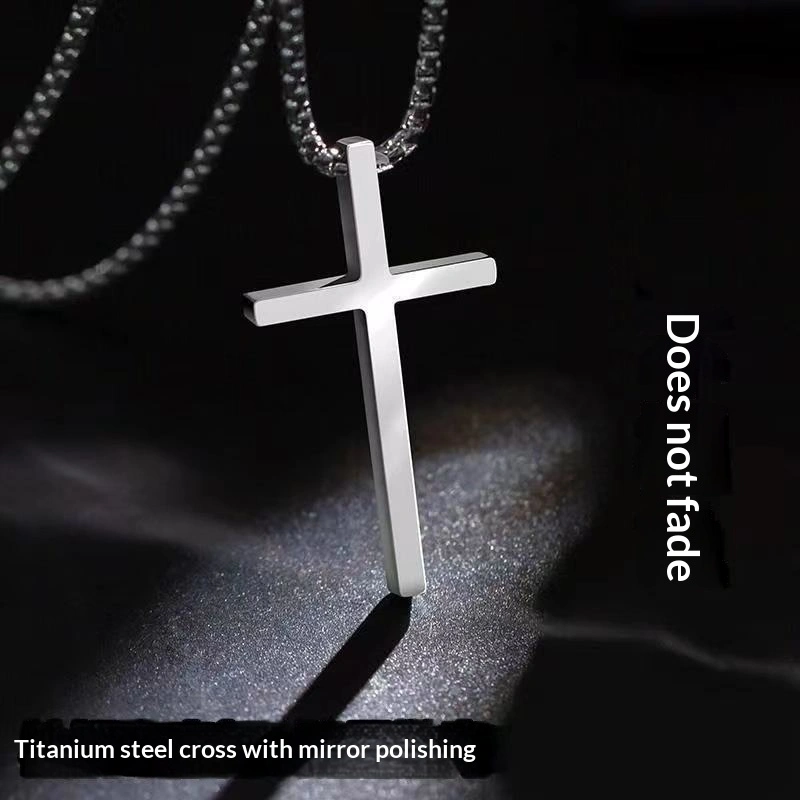 Men's Versatile Long Cross Necklace