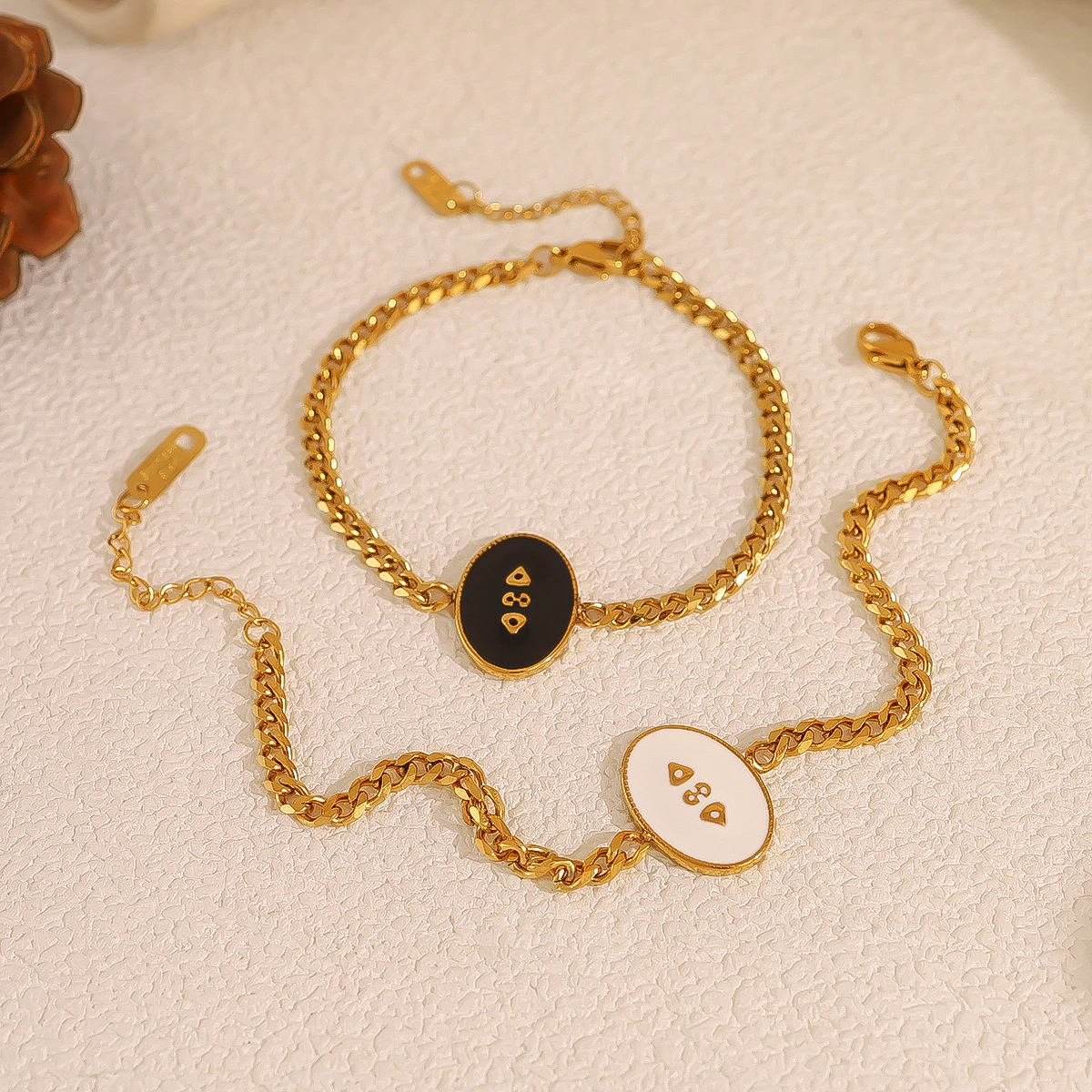 Fashionable Light-luxury Niche Oval-shaped Versatile Cuban-link Bracelet