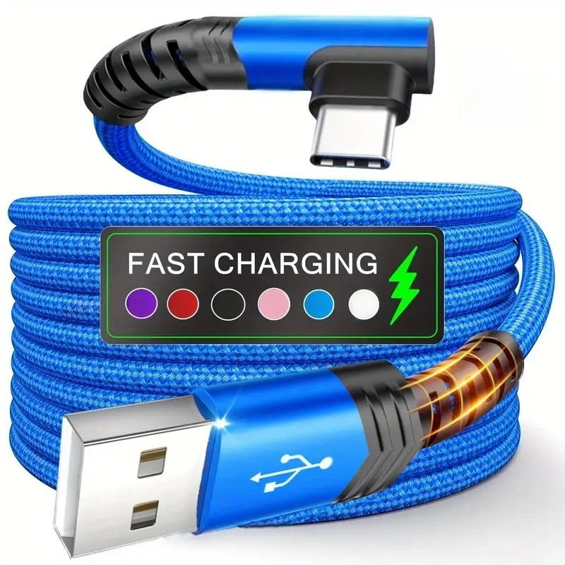 Extended Bent Head Phone Charging Cable