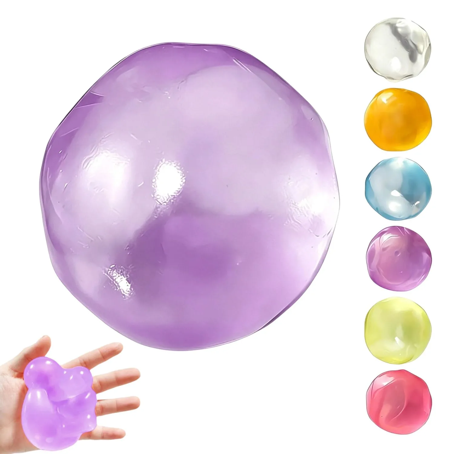 Coconut Oil Squishy, 2026 New Non-Rebounding Coconut Oil Stress Ball, Moldable Sensory Slow Rising Dumpling Squishies Squeeze for Anxiety Stress Relief (Purple)