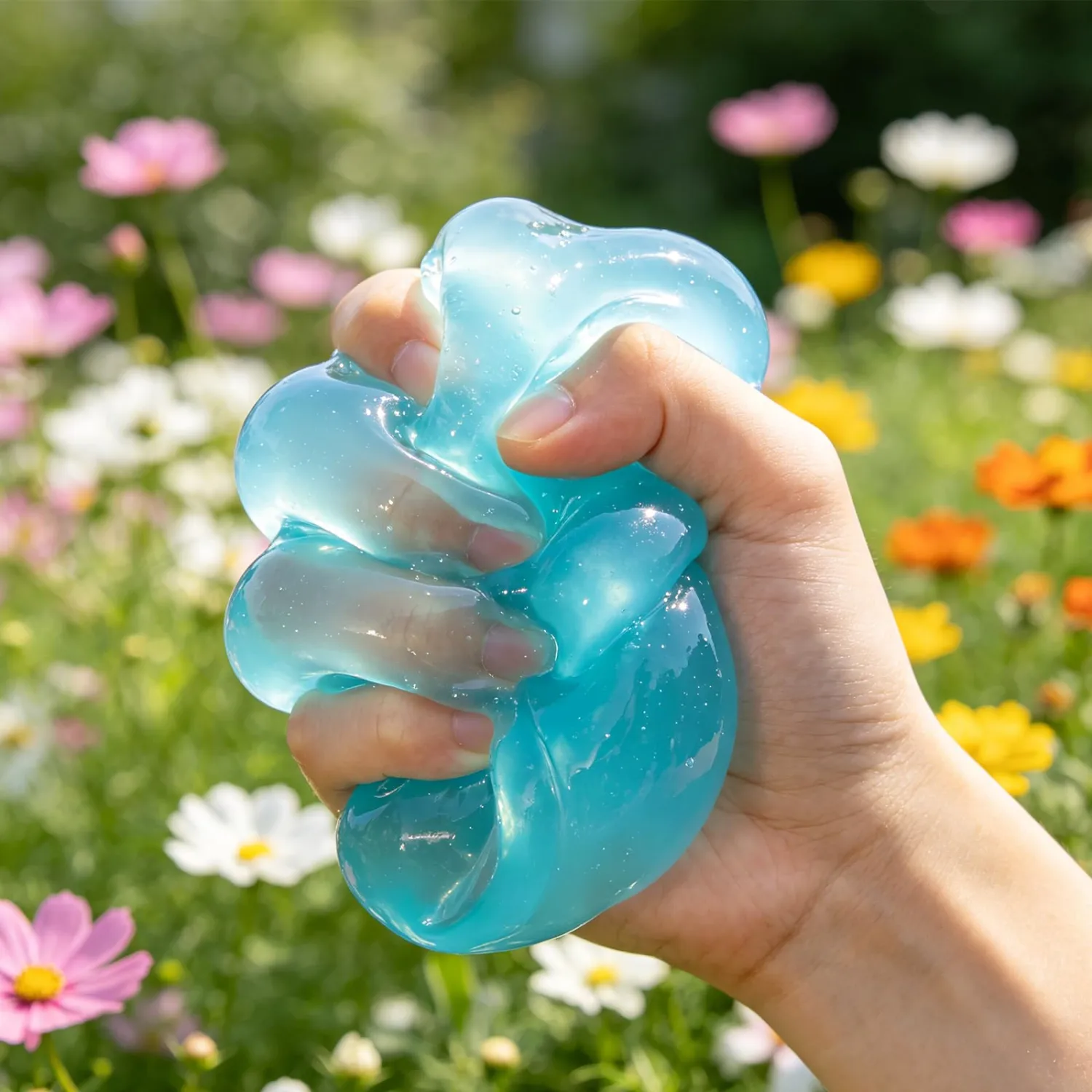 Coconut Oil Squishy, 2026 New Non-Rebounding Coconut Oil Stress Ball, Moldable Sensory Slow Rising Dumpling Squishies Squeeze for Anxiety Stress Relief (Purple)