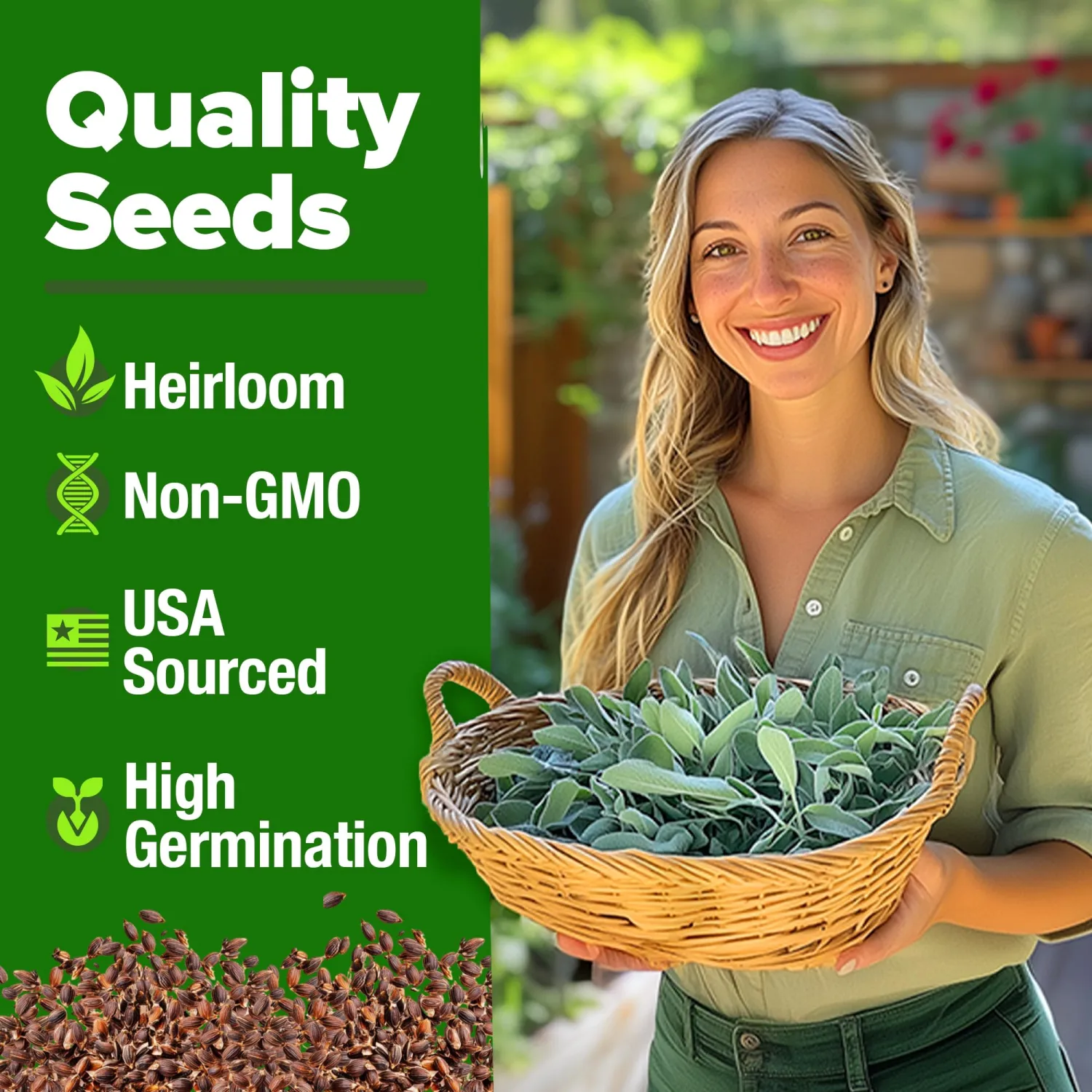 HOME GROWN Non GMO White Sage Seeds 323 Pack Heirloom Seeds - Grow Aromatic Plants for Your Herb Seeds Garden with for Planting Outdoor or Indoor (Salvia apiana)