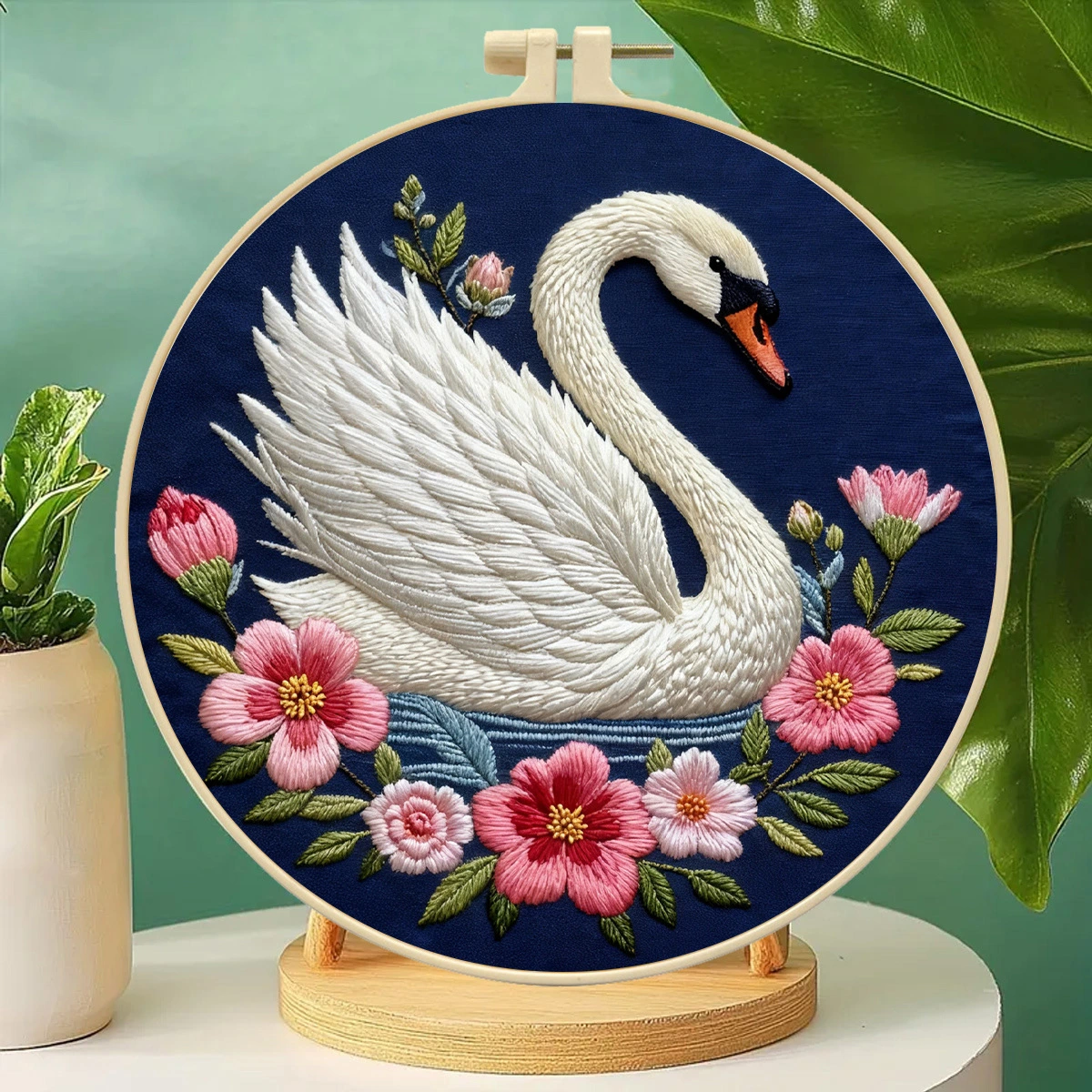 Handmade Flower And Bird Pattern Embroidery DIY Craft Kit