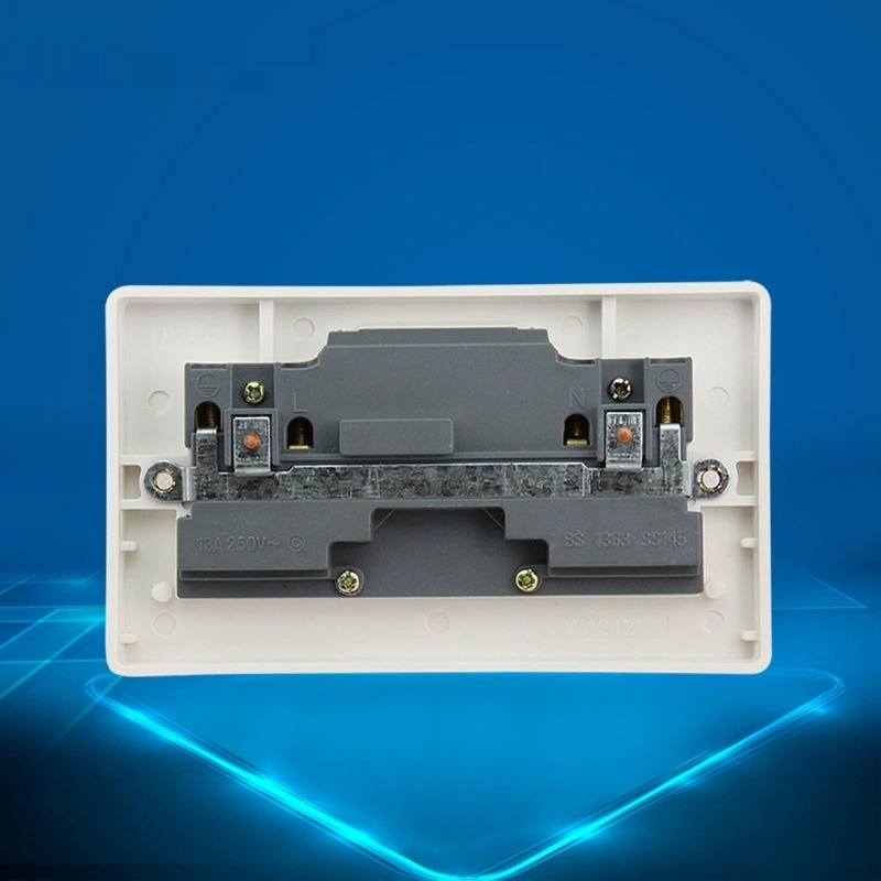 Double-gang Two-way British-standard Wall Power Socket With