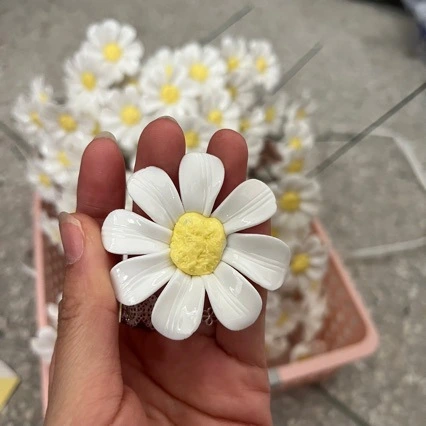 Handmade Ceramic Small Flower Ornament