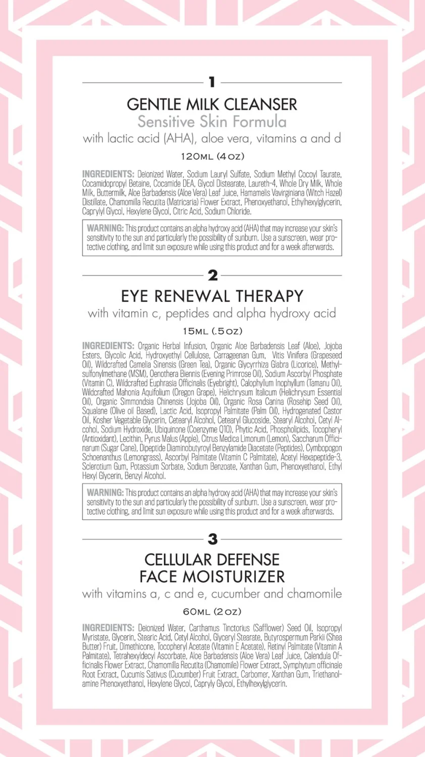 TOULON Skin Care Gift Set for Women: Anti Aging Beauty Sets for Woman Gifts Mother's Day Kit Present; Gentle Milk Face Cleanser, Antioxidant Day Cream for Face & Eye Cream