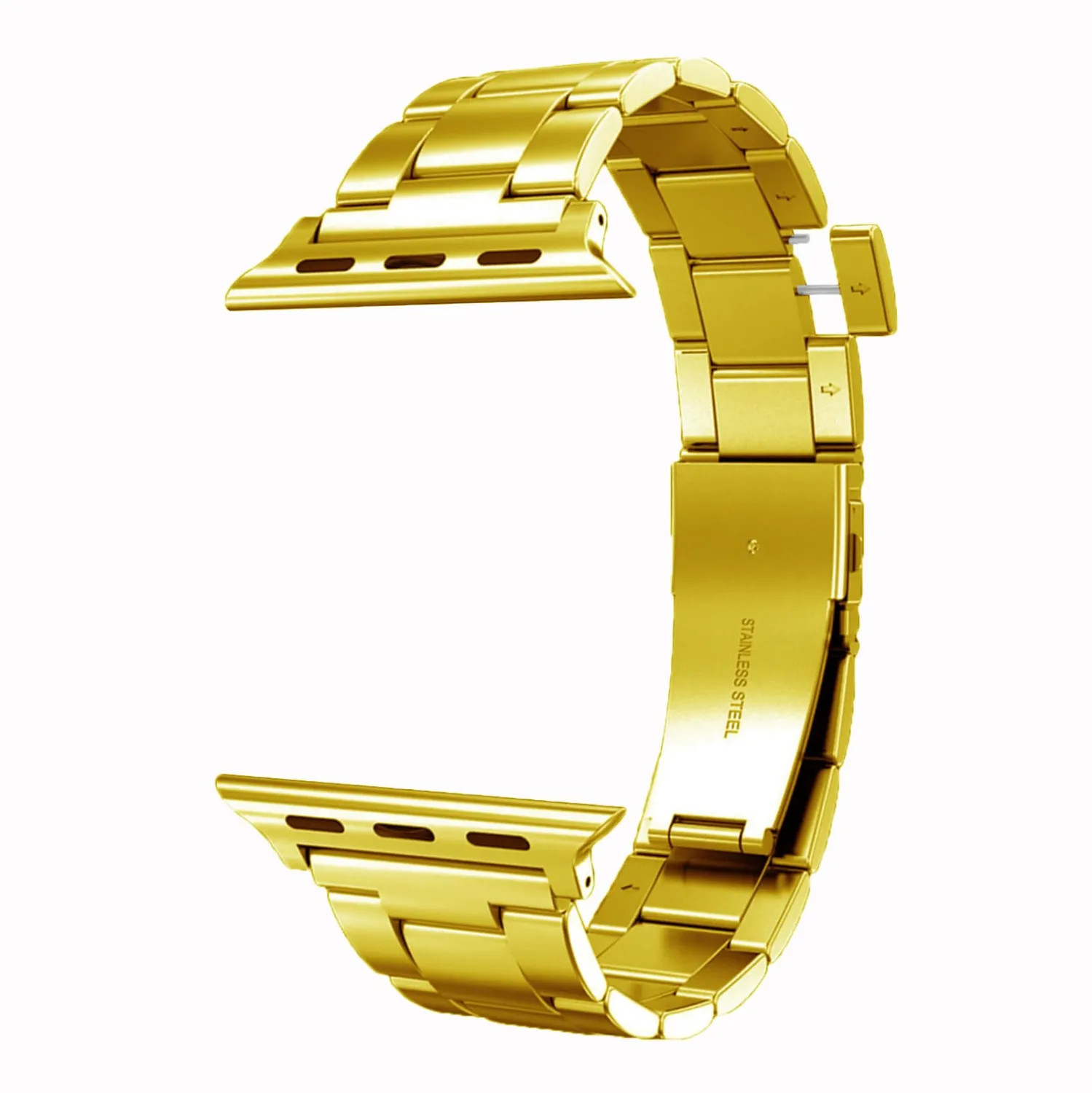 Slim Metal Stainless Steel Band Compatible with Apple Watch 49mm 46mm 45mm 44mm 42mm Series 10 9 8 7 6 5 4 3 2 1 SE Ultra for Men Women, Gold