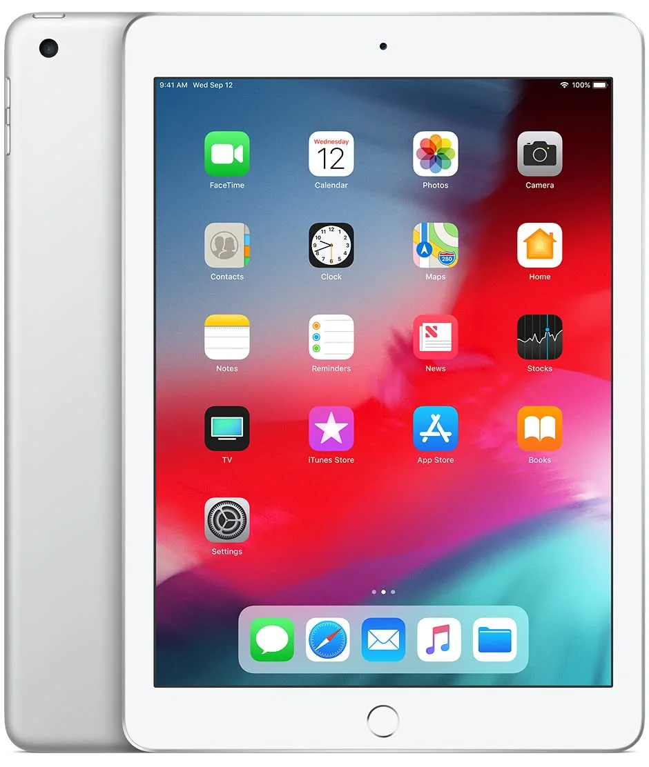 Apple iPad (6th Gen.) - 32GB - WiFi + Cellular - Silver (Renewed Premium)