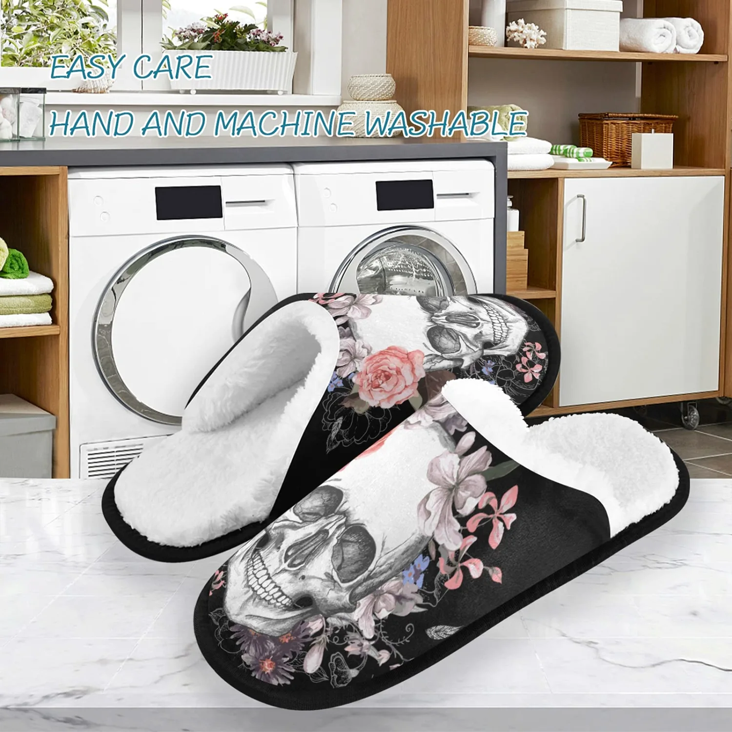 Slippers Soft Memory Foam Non-Slip Indoor House Slippers Home Shoes For Bedroom Hotel Travel Spa