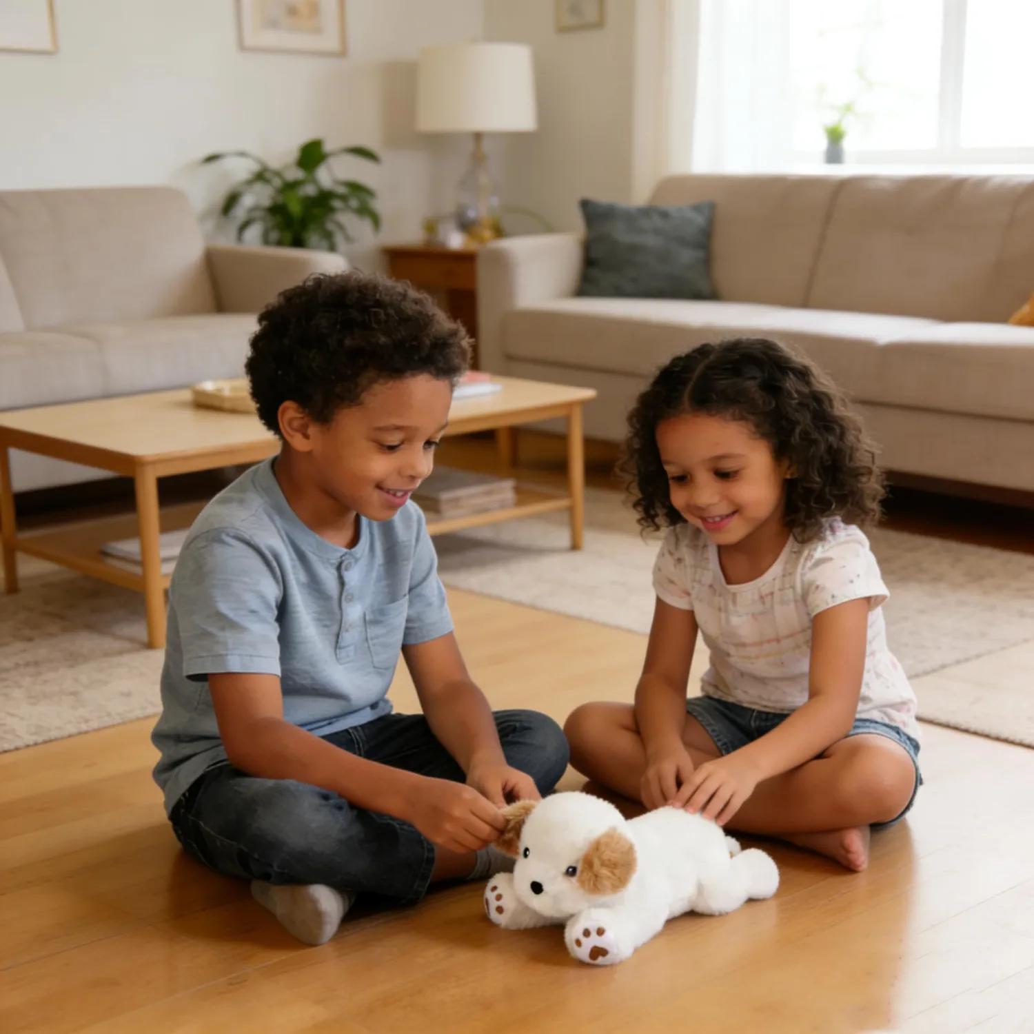 Weighted Dog Stuffed Animal,White Weighted Plush Dog Stuffed Animals - Small White Stuffed Dog Weighted Plush Pillows,Cute Plush Toy Gifts for Kids,10 Inch,0.8 Lbs