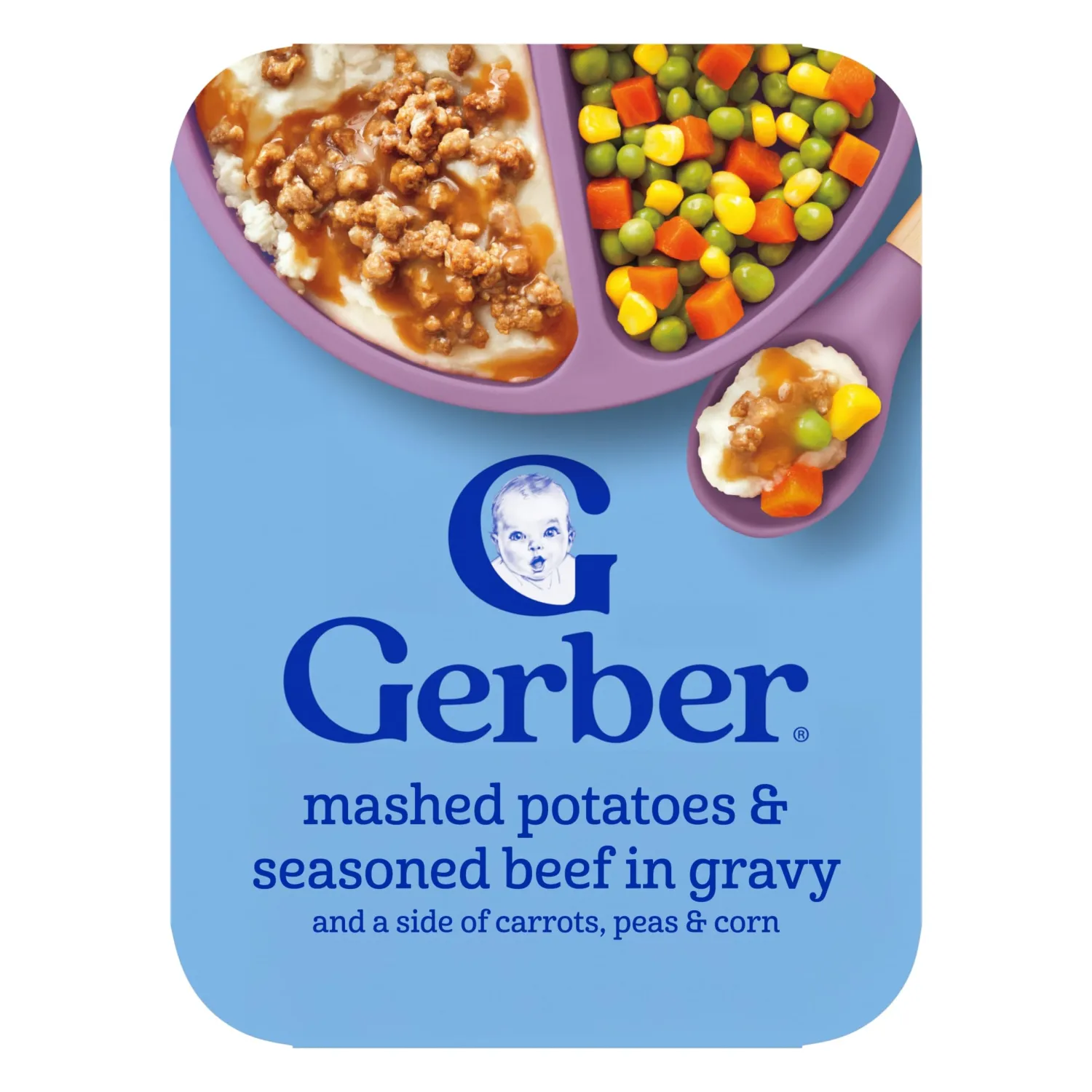 Gerber Toddler Food, Mashed Potatoes & Beef in Gravy, Mealtime for Toddler