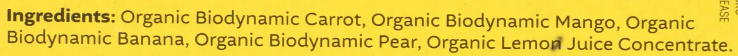 White Leaf Provisions Organic Mango Carrot Banana Pear Baby Food, 3.17 OZ