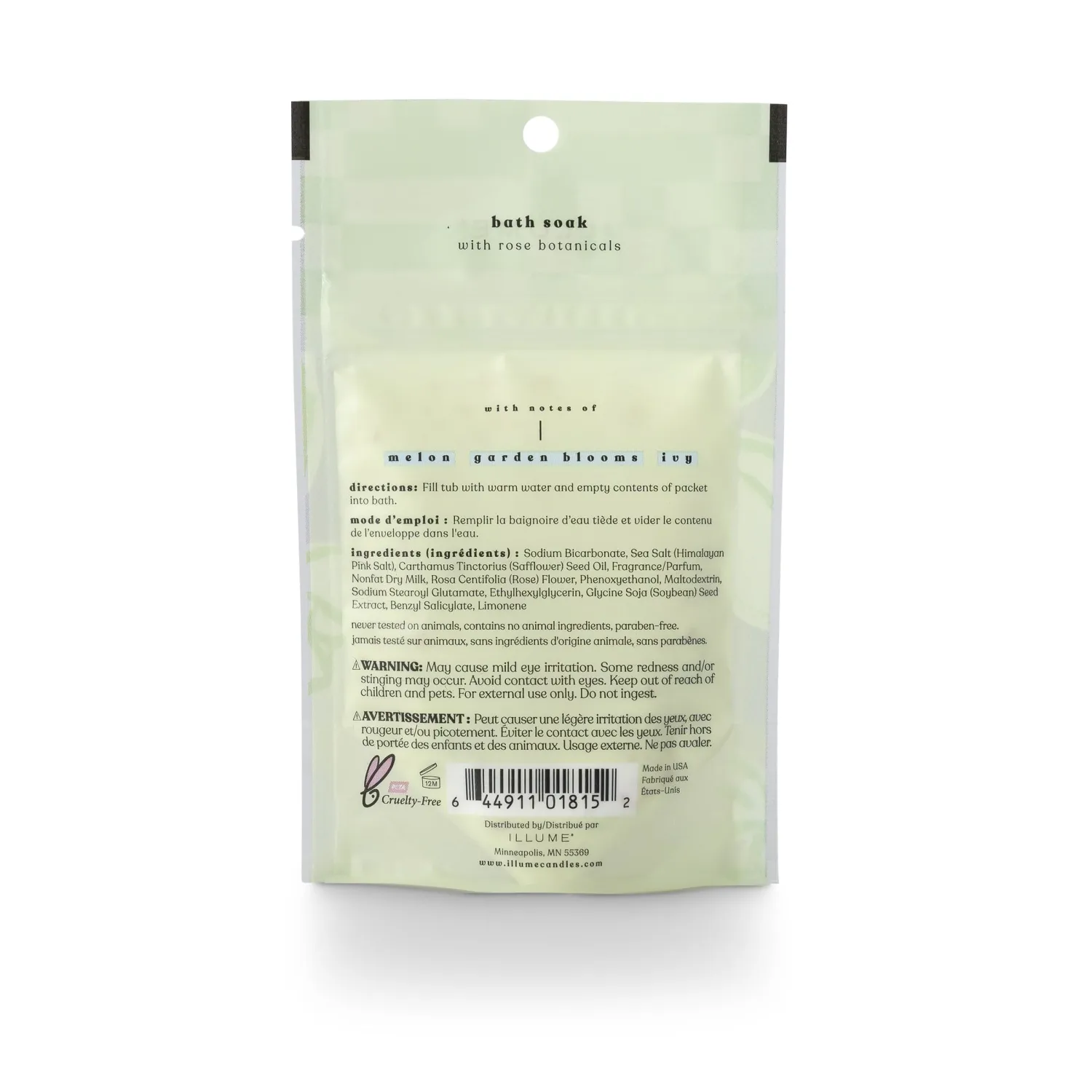 ILLUME Go Be Lovely Summer Vine Bath Soak with Rose Botanicals