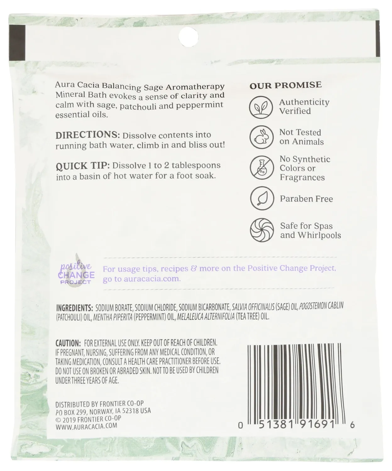 Aura Cacia Balancing Sage Bath, 2.5 OZ