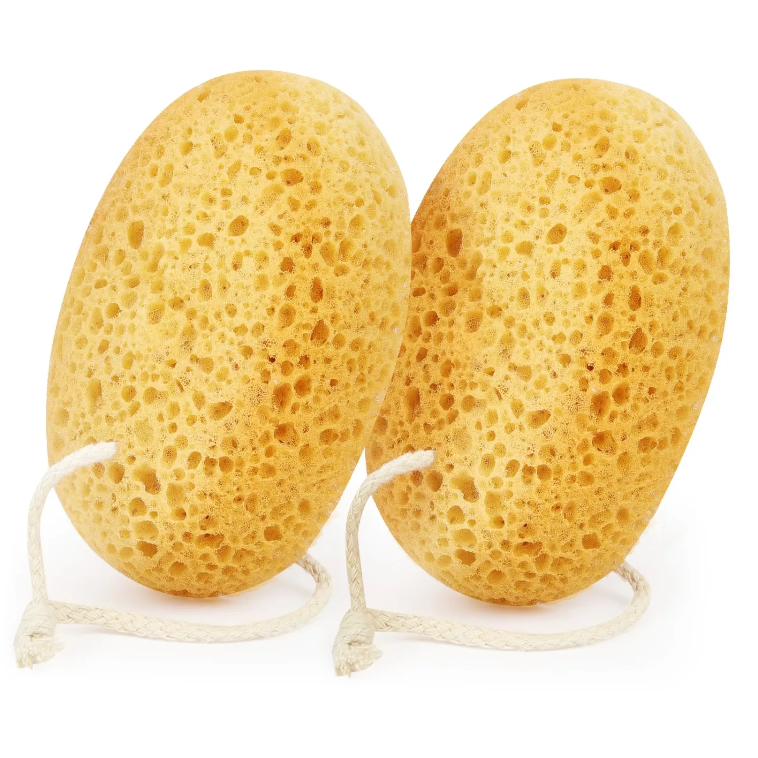 Flintronic 2PCS Bath Sponge, Large Shower Sponge for Women Men, Exfoliating Body Sponges with Dense Foam for Gentle & Deep Cleansing, for Sensitive Dry Skin