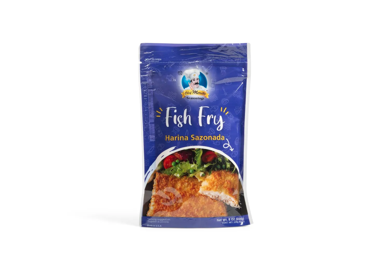 Chef Merito Batter Mix Tempura | Light & Crispy Coating | 8 oz | Perfect for Shrimp, Fish & Vegetables | Easy to Use | Made in USA | Trusted Since 1985