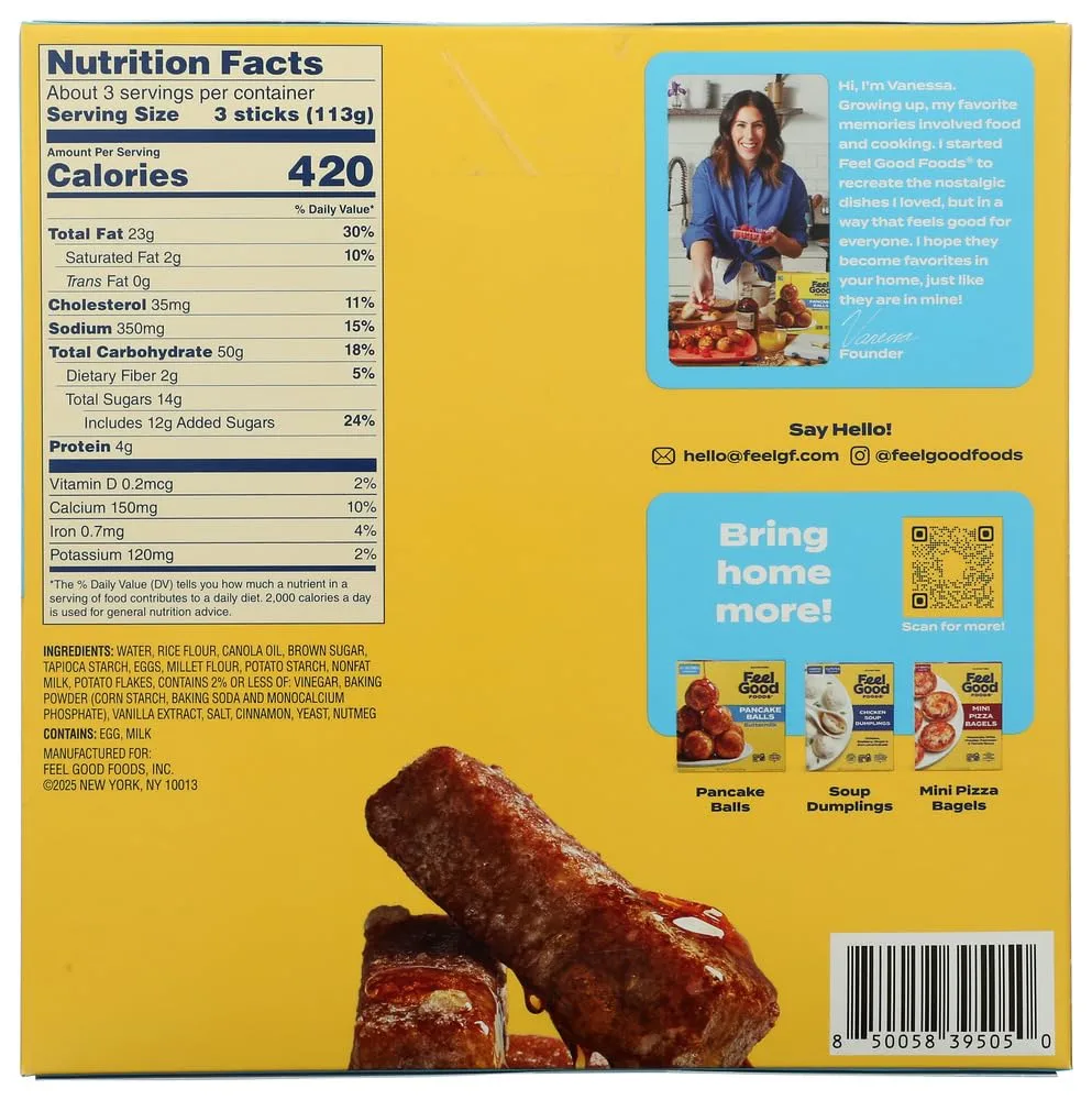 Feel Good Foods French Toast Sticks Original, 12 OZ
