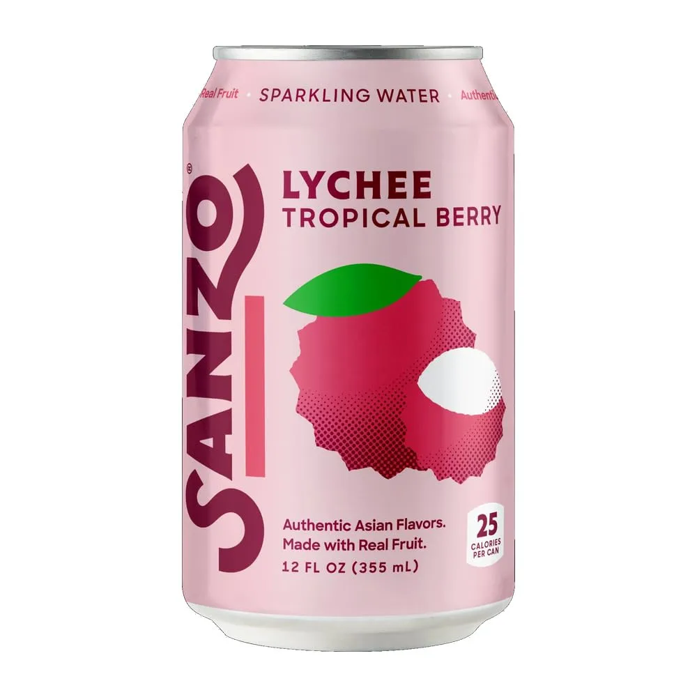 Sanzo Lychee Sparkling Water, 12 FZ