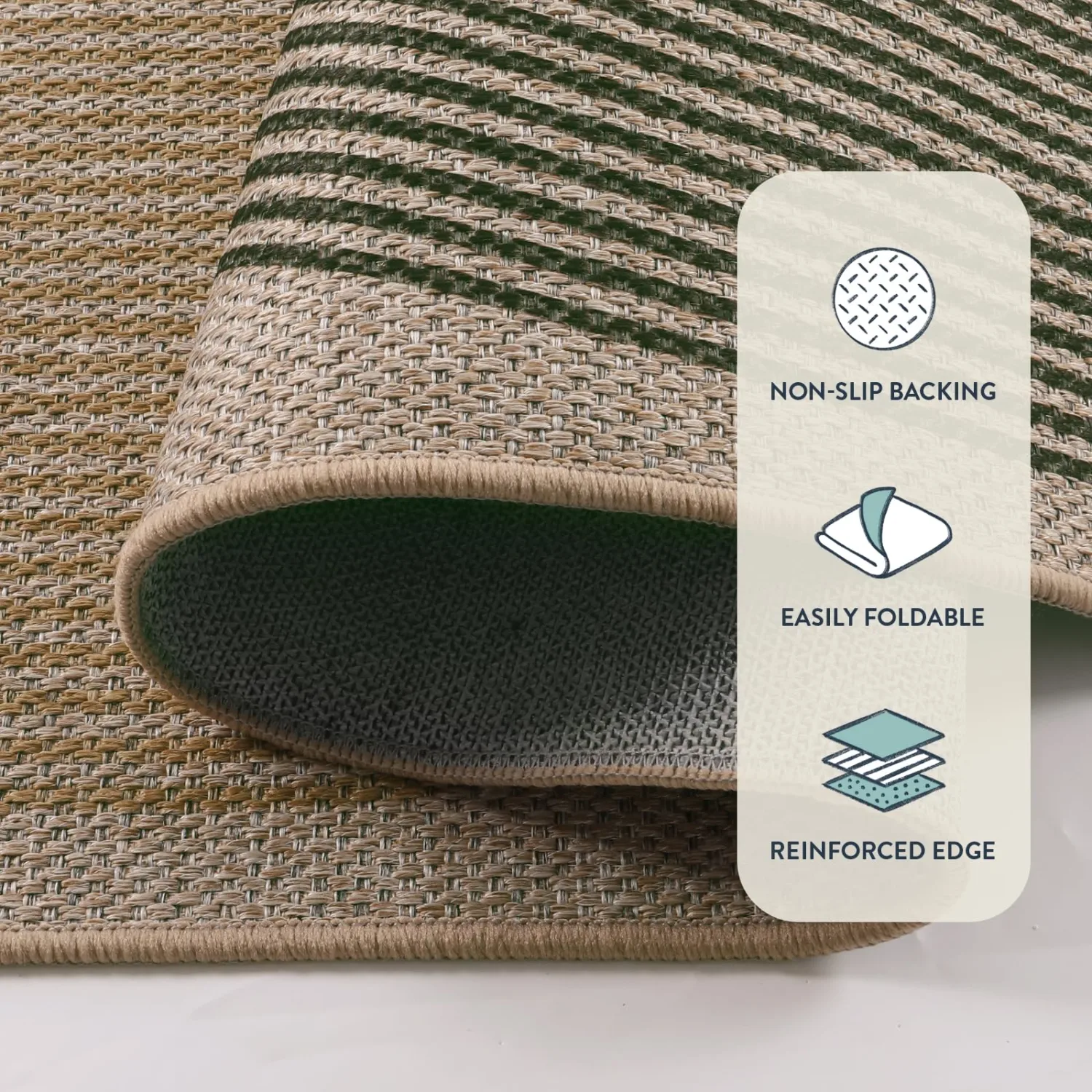 Lahome Enfys Modern Rainbow Round Entryway Rug 4ft, Circle Easy Jute Rug Washable Indoor Outdoor Patio Rug Farmhouse Front Door Mat, Contemporary Non Slip Round Carpet for Bedroom Kitchen