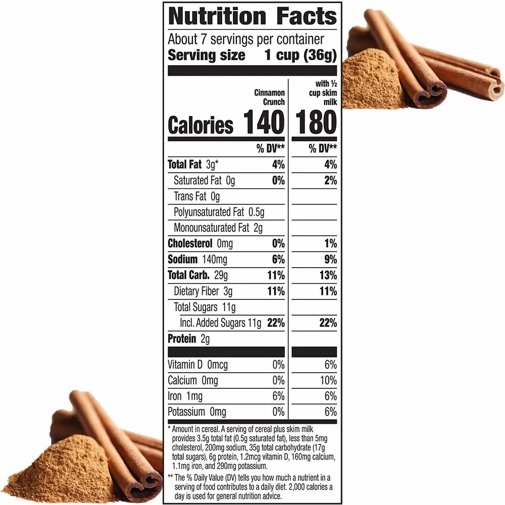 Cascadian Farm Organic Cinnamon Crunch Cereal 9.2 oz Box (Pack of 2)