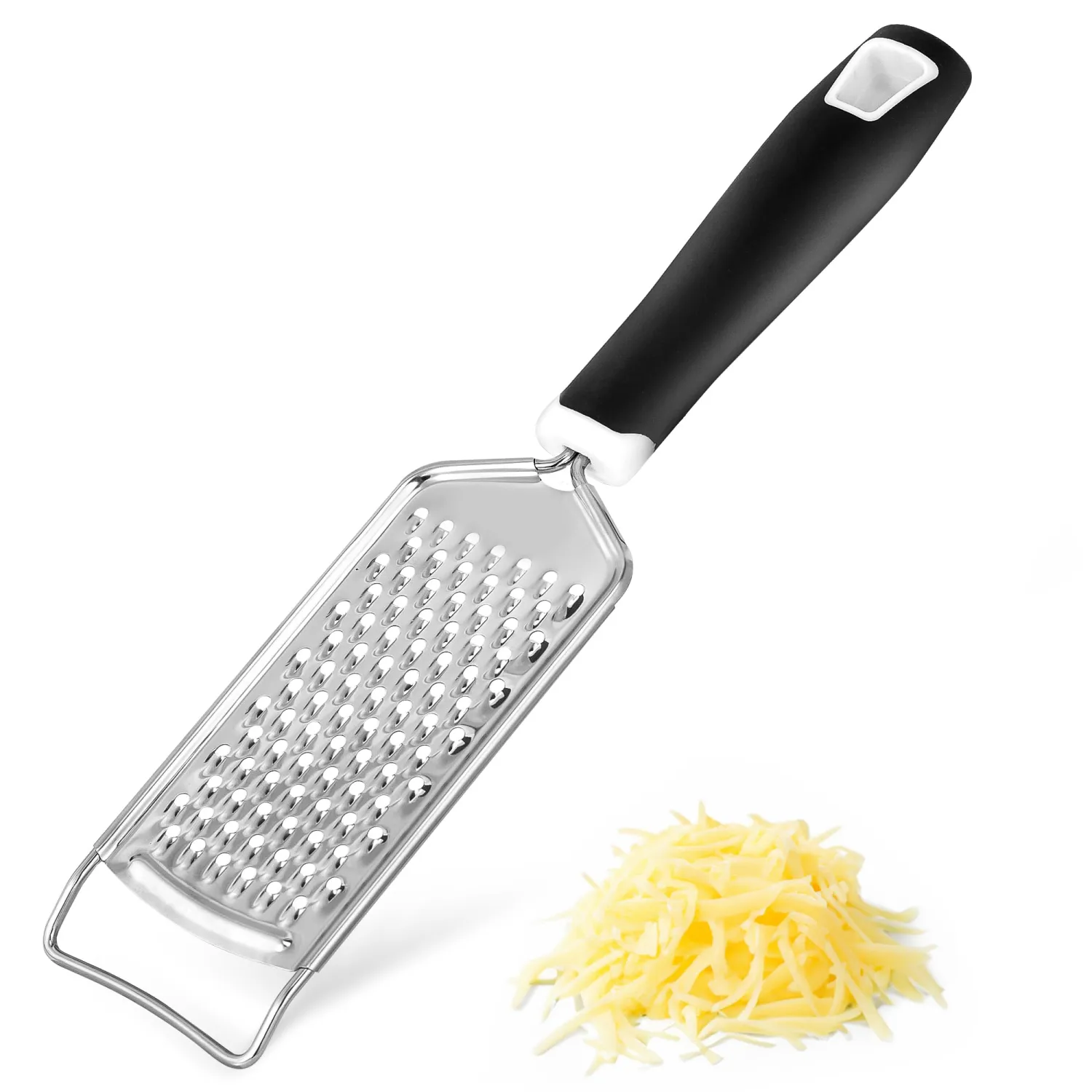 Handheld Cheese Grater & Cheese Shredder – Stainless Steel, Rust-Proof, Non-Slip Handle, Durable Flat Grater for Parmesan, Chocolate, Spices, Vegetables & More – Multi-Purpose & Easy to Clean.