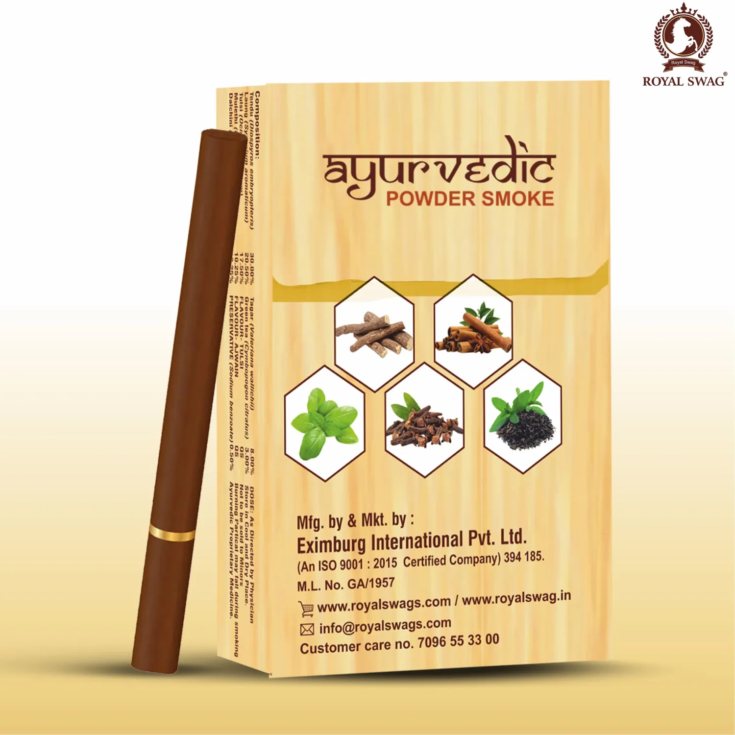 Herbal Cigarette 100% no Tobacco 10/Pack (Clove)