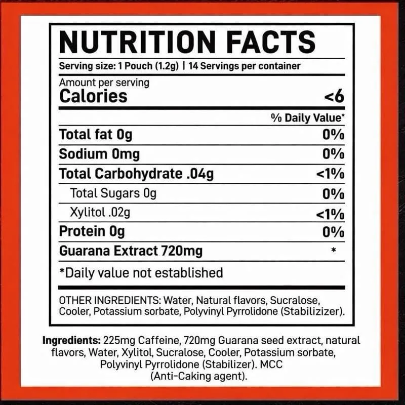LyvWel 225mg Caffeine Pouches, Guarana-Powered Energy Pouches, Nootropic Pouches, Nicotine Free Pouches & Tobacco-Free, Wintergreen- 5-Pack, 70 Pouches