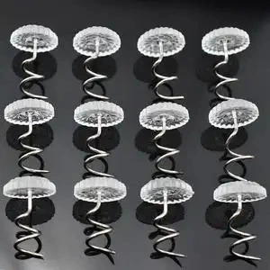 Stainless Steel Spiral Pins Transparent Twist Pins For Quilt Covers Bed Skirts Sofa Covers Household Securement