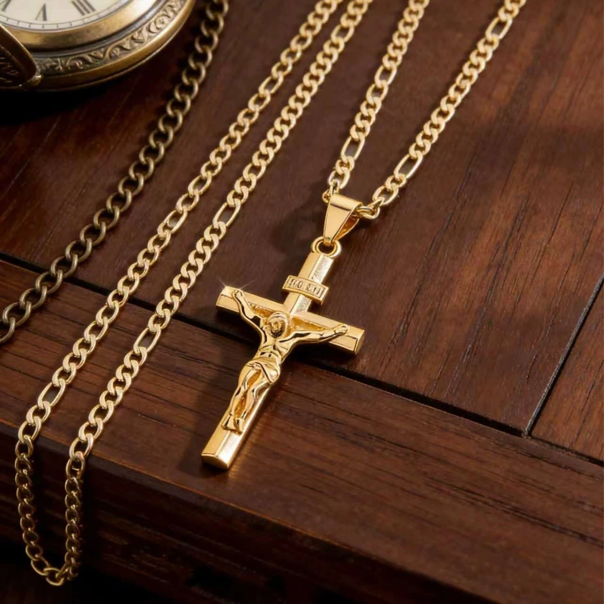 Creative Hip-Hop Cross Pendant Personalized Necklace