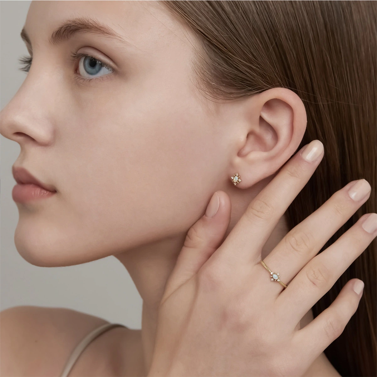 925 Sterling Silver Earrings With 14K Gold Plating, Simple And Versatile