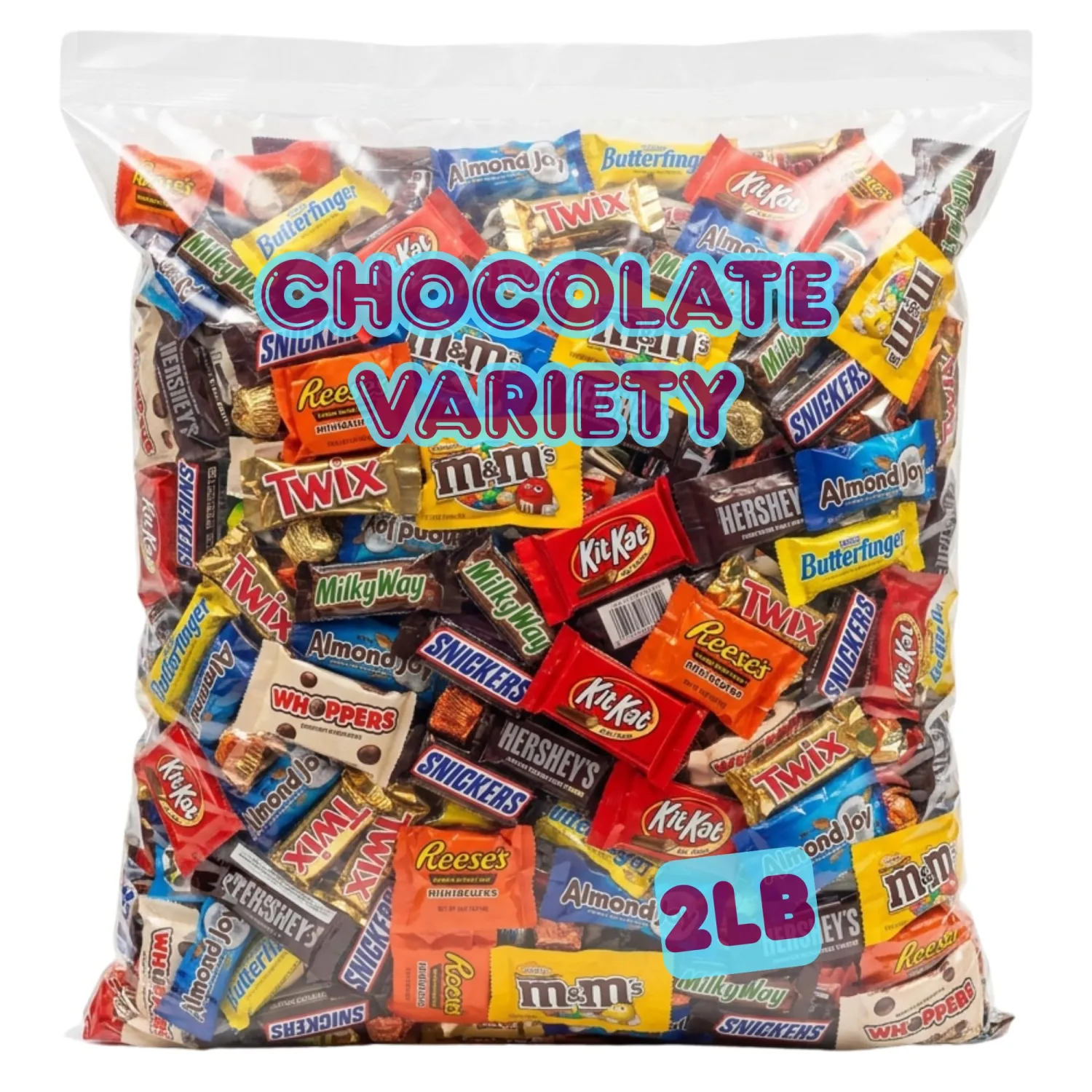 Bulk Chocolate Candy Variety Pack – Individually Wrapped Mini Chocolate Bars & Treats Assortment – Perfect for Office Break Rooms, Parties, Gift Baskets & Snack Bowls (2 LB)